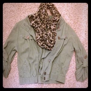 ⭐BOGO⭐Hunter Green Linen Jacket